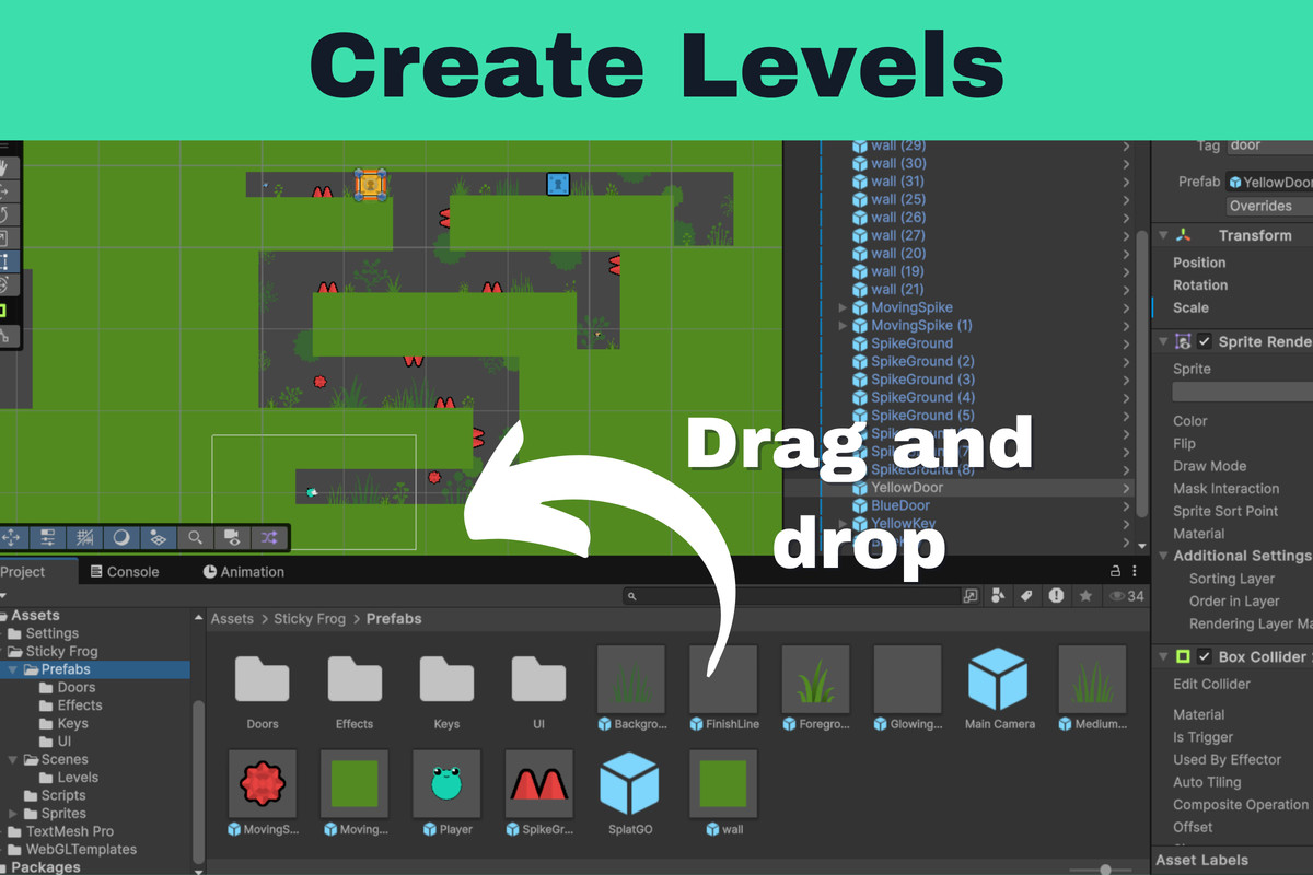 Sticky Frog Game Template - Swipe to Jump