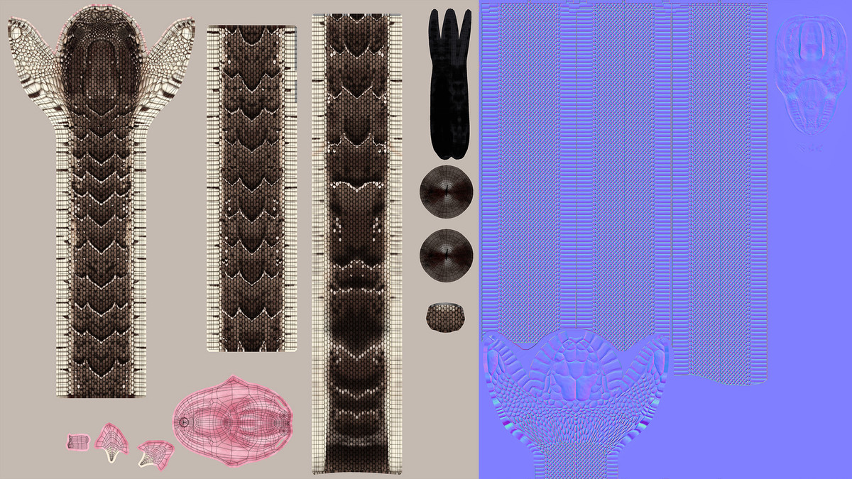 Animated Puff Adder Snake PBR