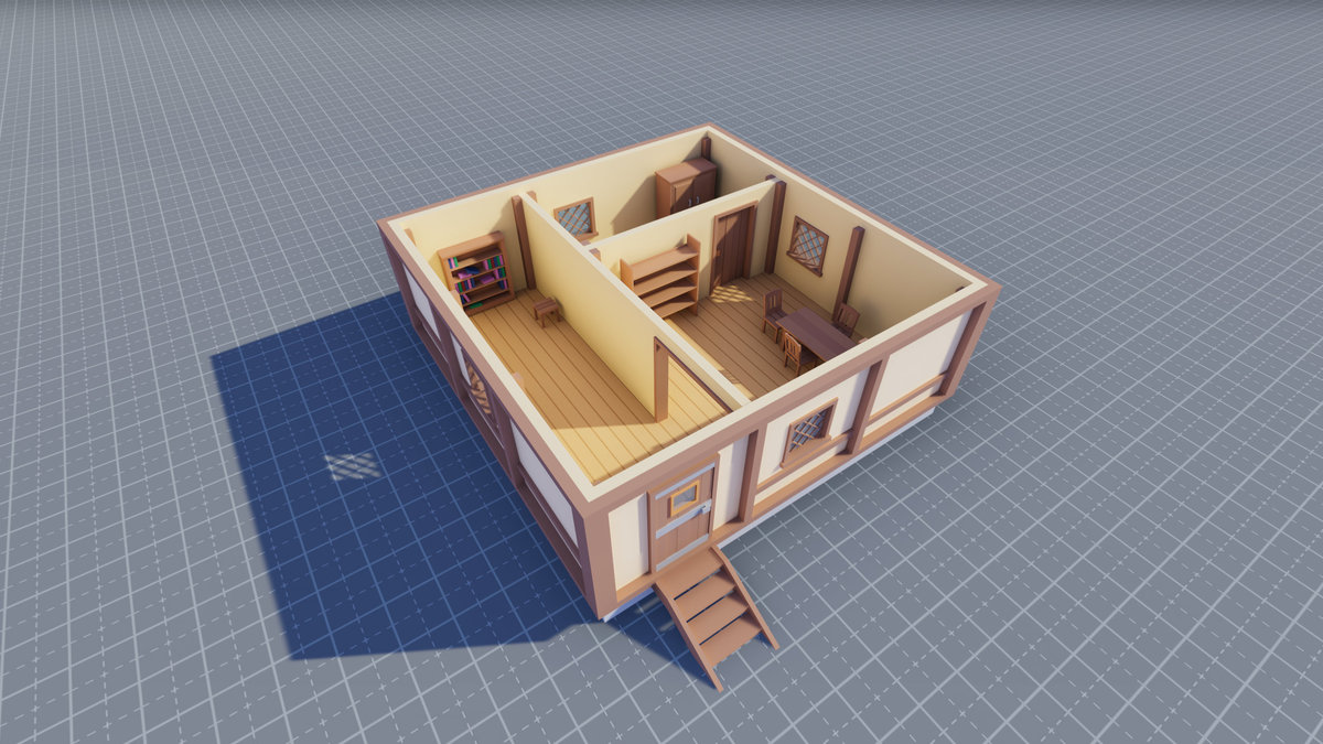 Low Poly Modular Medieval Buildings Pack