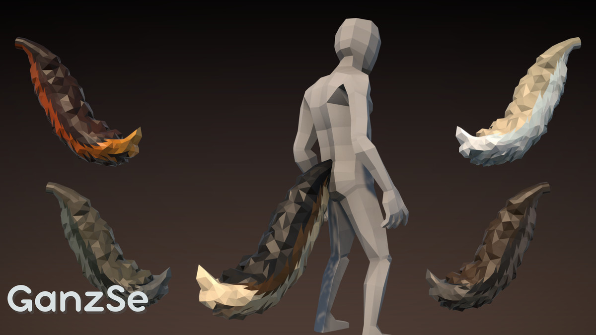 GanzSe Tails - Fantasy Low Poly Pack