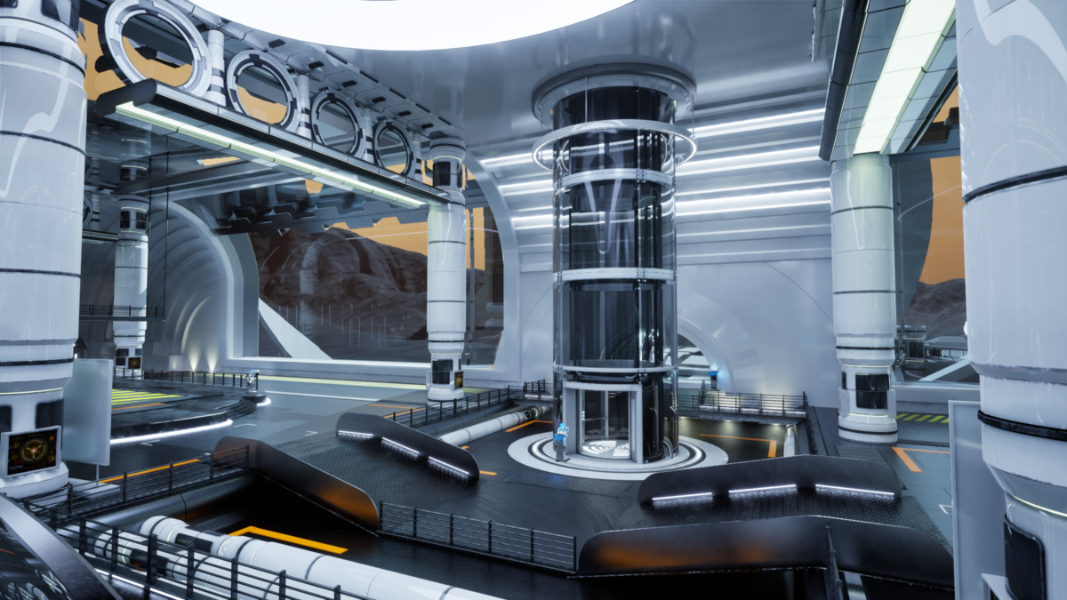 Futuristic Environment Kit Vol.4 – Sci-Fi Spaceport Hub