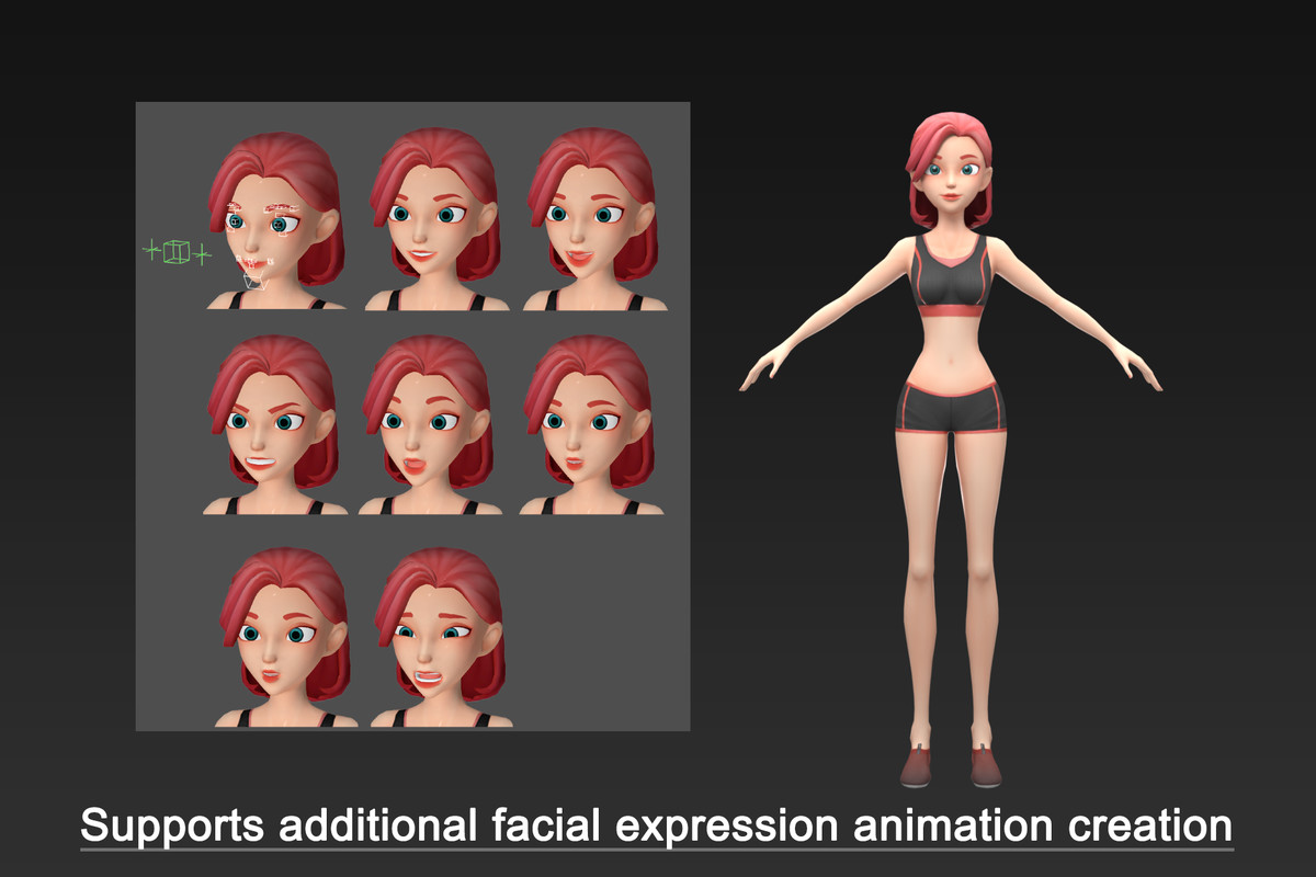 A sporty girl (tall and slender figure)