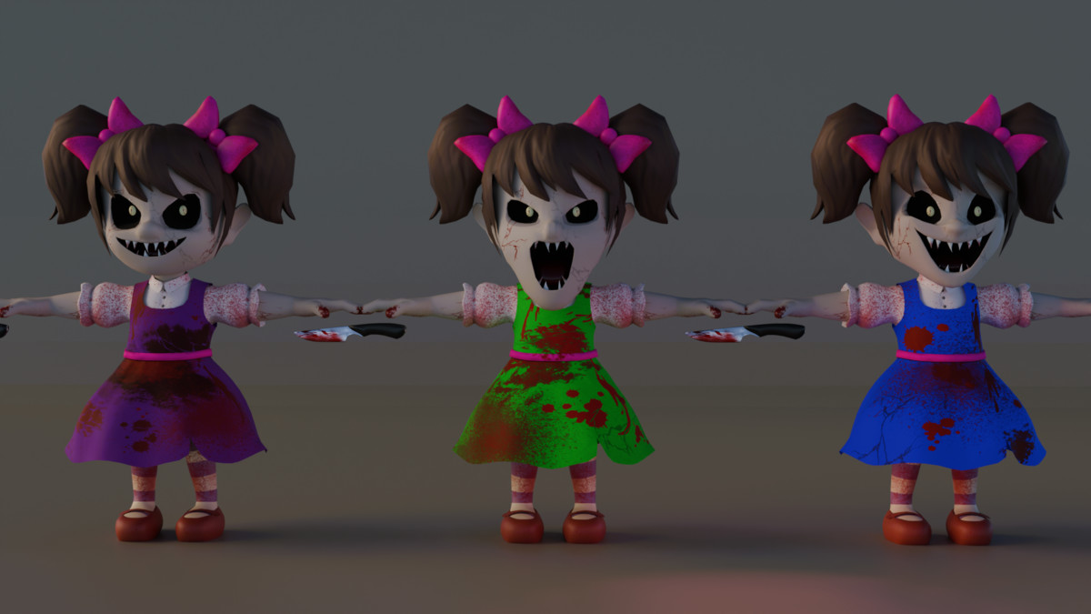 Cute and Creepy Girl Pack 3D