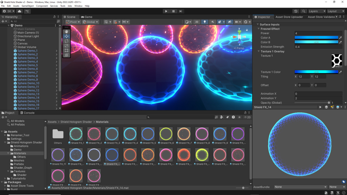 Shield Hologram Shader