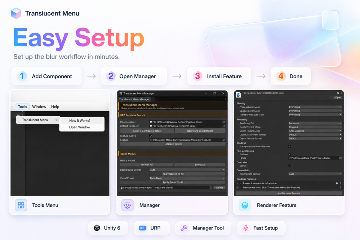 Translucent Menus - URP