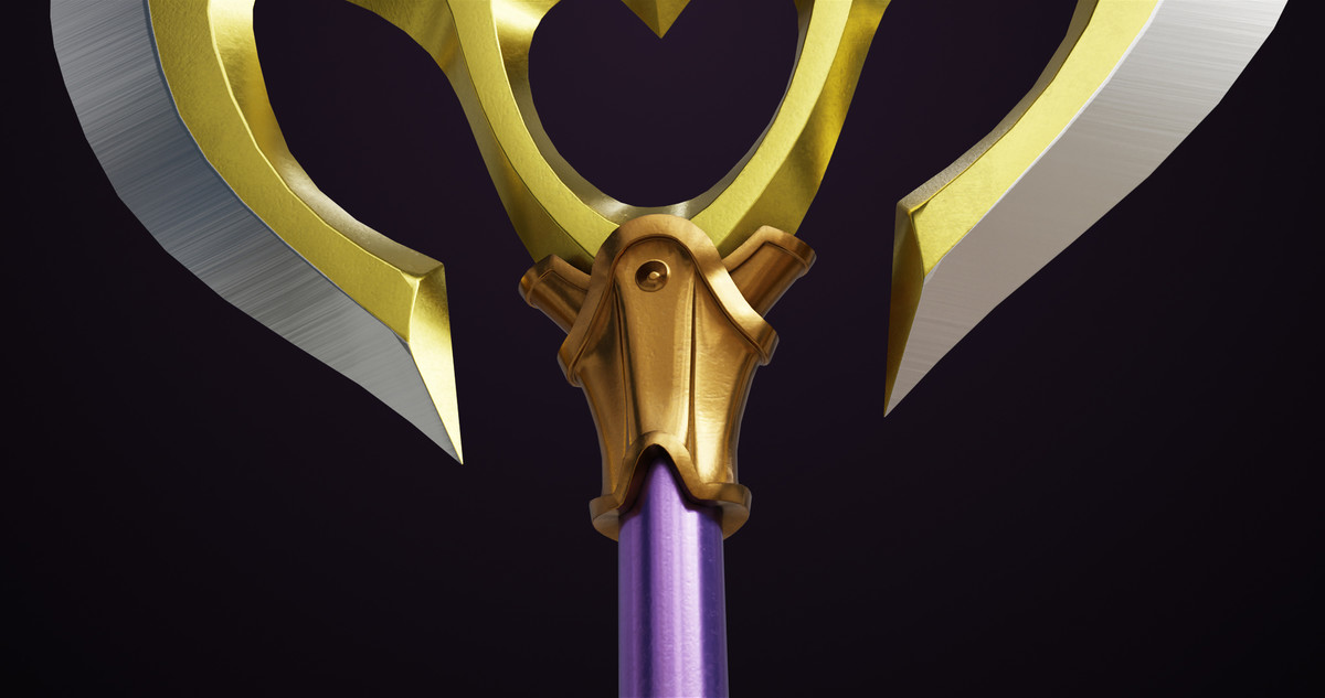 Battle Axe 06 Gold URP HDRP Textures