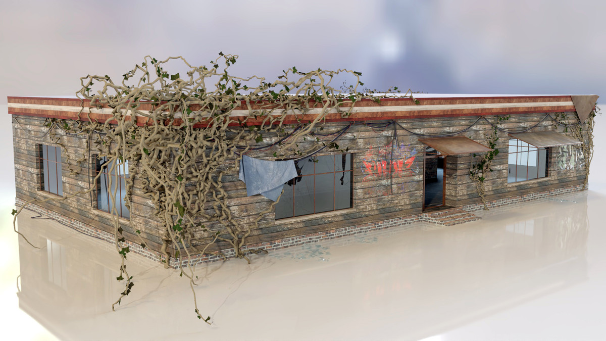 Post-Apocalyptic Junkyard Rusty Gas Station Props Pack (217 3d assets)