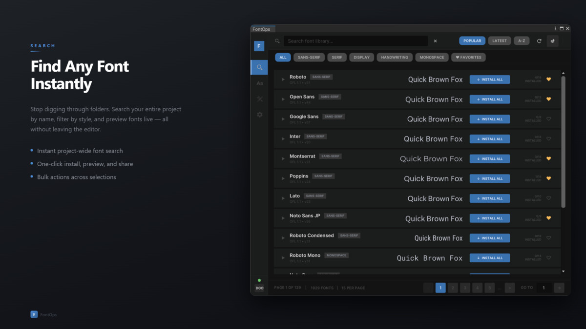 FontOps - Font Manager