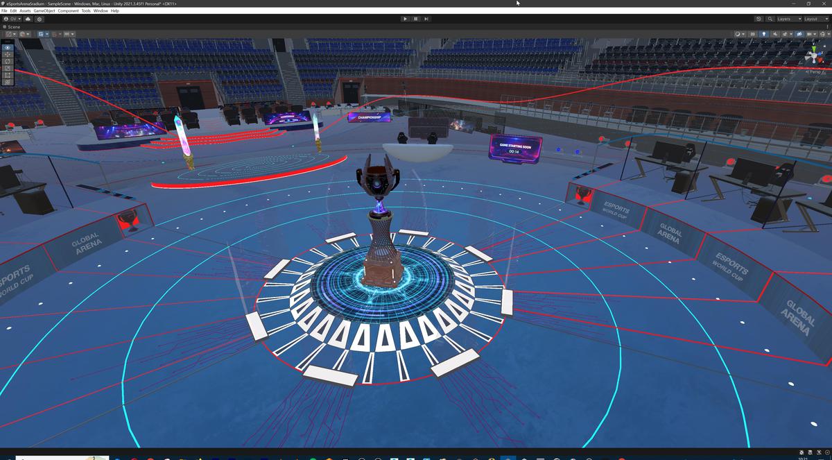 Futuristic Esports Arena Stadium – Tournament Stage 3d Environment Level