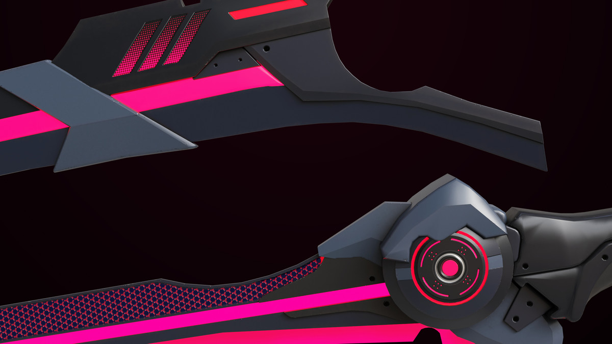 Sci Fi Sword 10 Red URP HDRP Textures