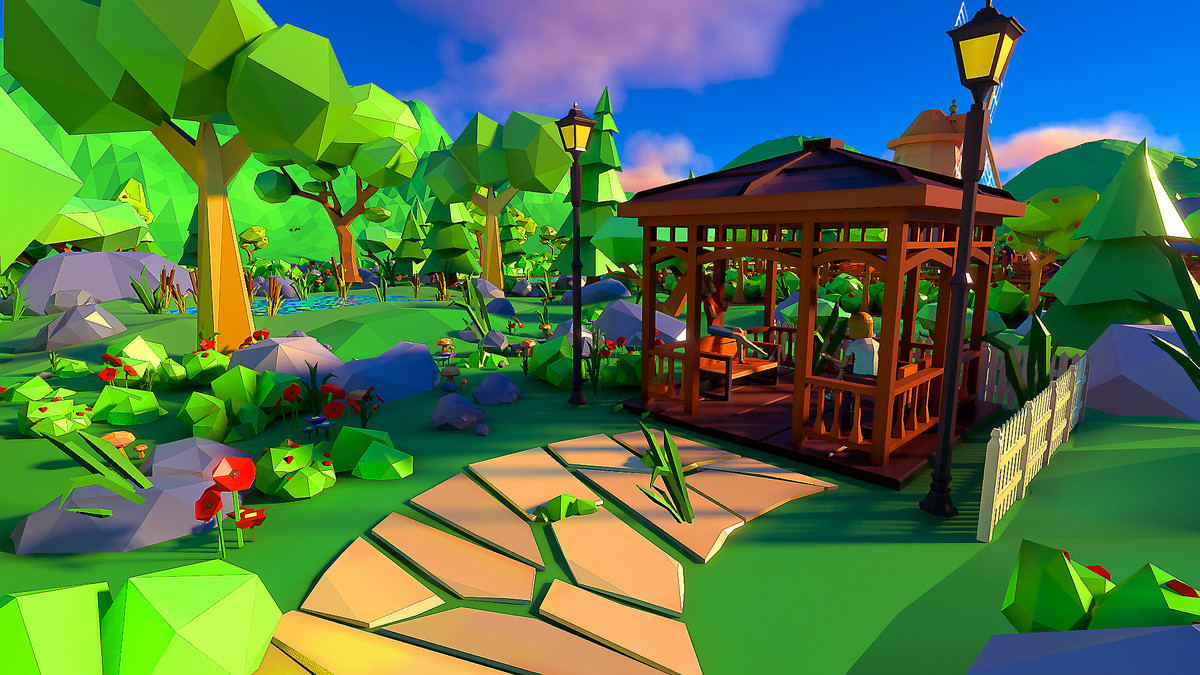 Low Poly Farm. HappyLifeville