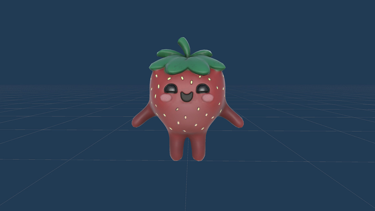 Strawberry Low poly