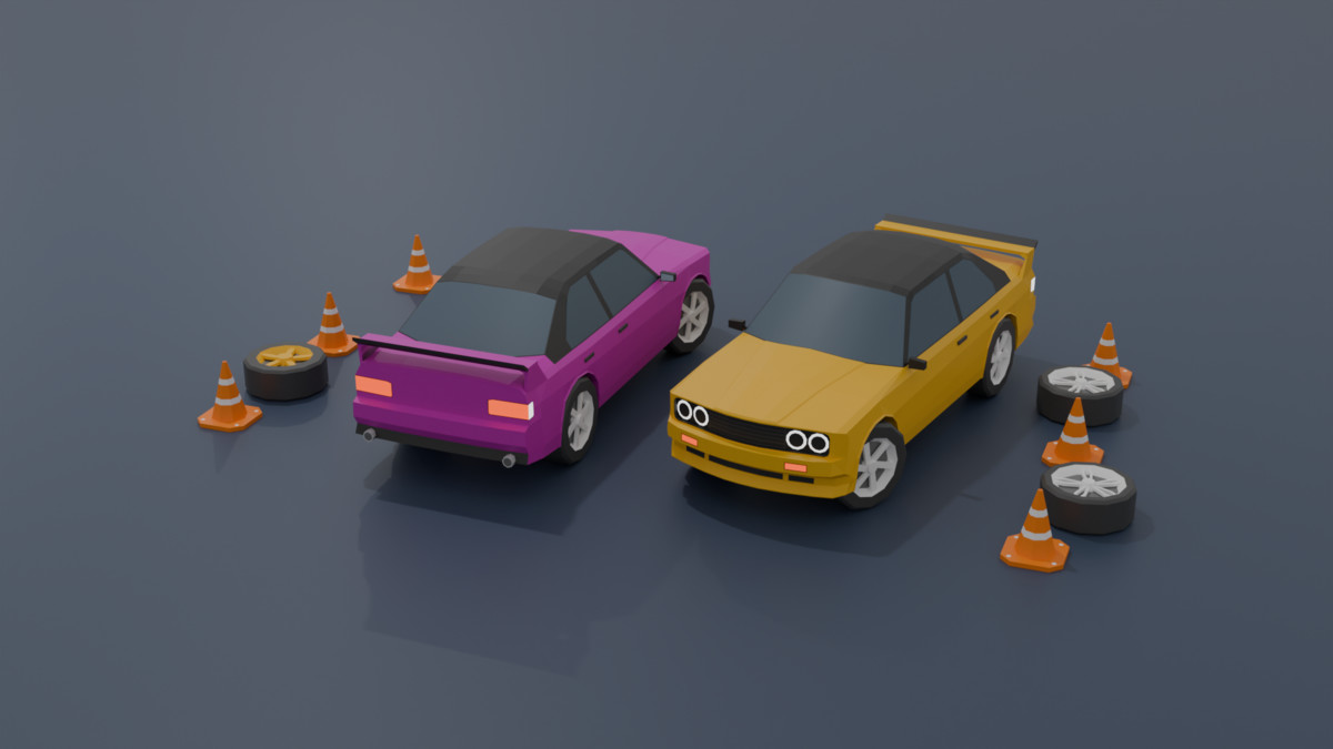 Mobile Optimize-Low Poly Vehicles