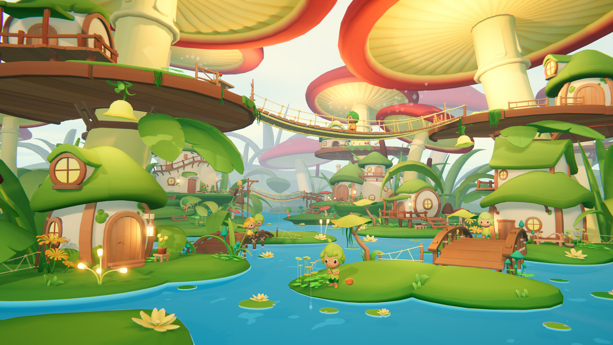 Shimmering Mushroom Village - Low Poly Fantasy Environment
