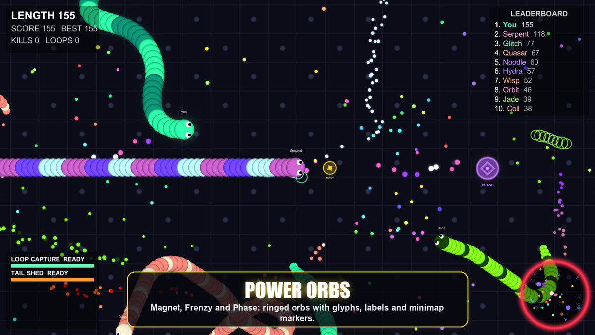 Coilz.io - Slither, Snake & Worm Arena Game