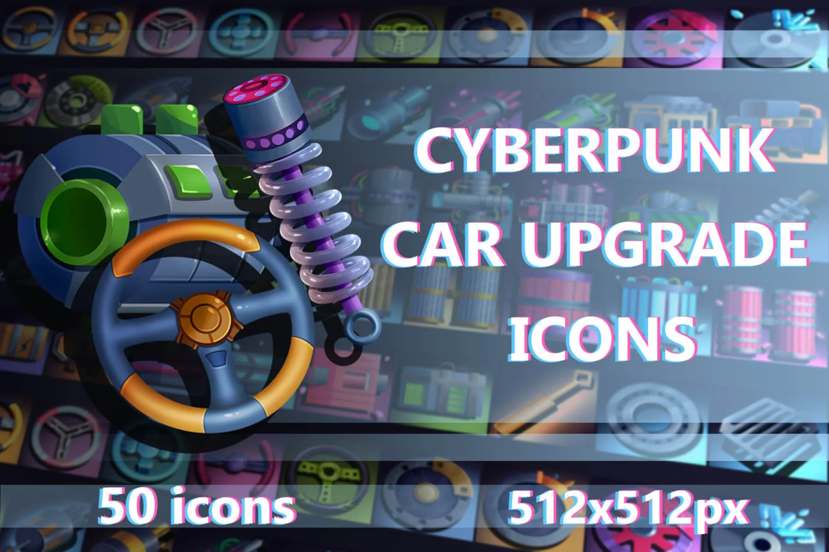 2700 Cyberpunk RPG Icons Pack