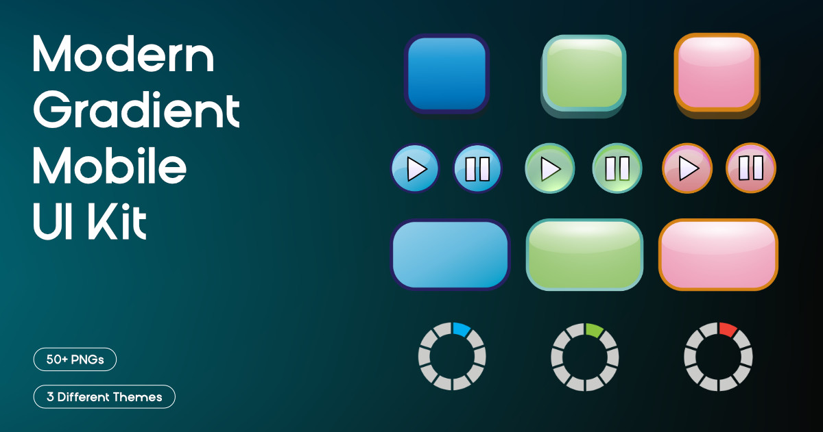 Modern Gradient Mobile UI Kit