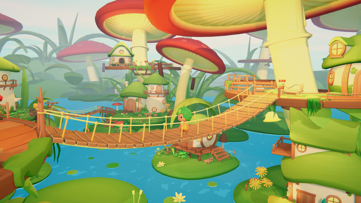 Shimmering Mushroom Village - Low Poly Fantasy Environment