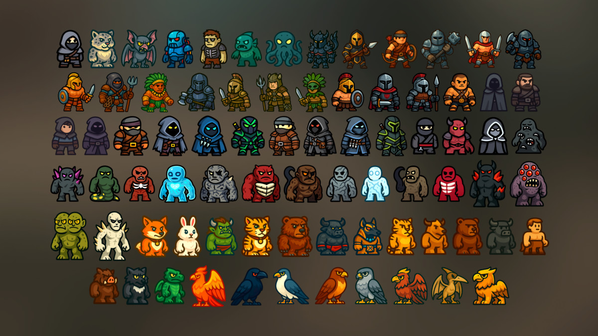 Fantasy Enemies Pack Characters Monsters Creatures Beasts Demons RPG Roguelike