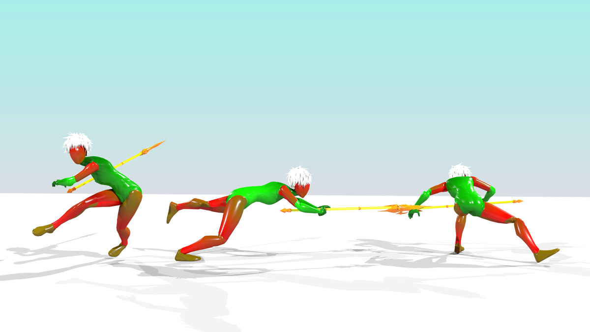 Anime Spear Combat Animation Pack