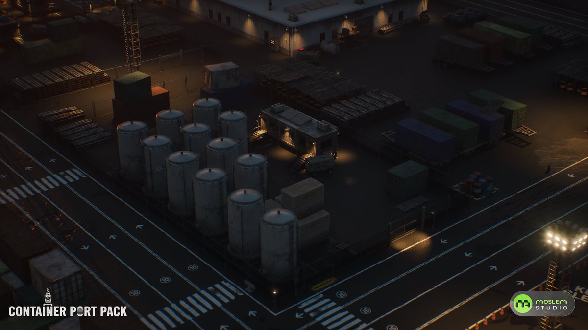 Realistic Modular Container Port Environment