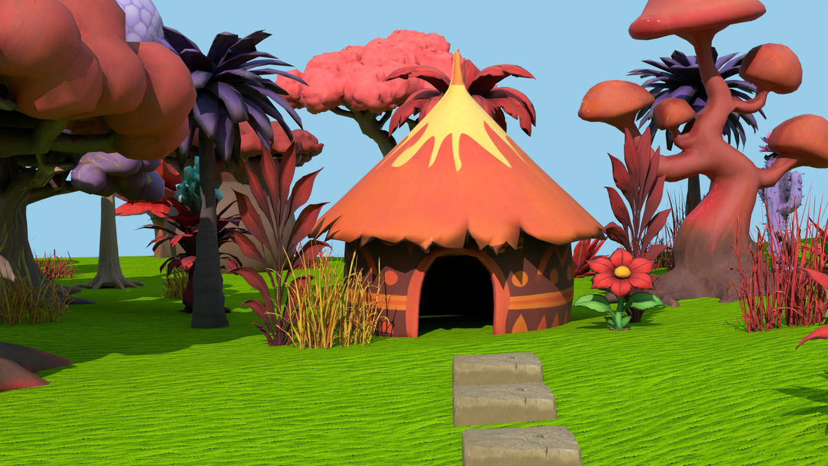 Tropical Tiki Jungle Deluxe Stylized Low Poly Modular Model Pack