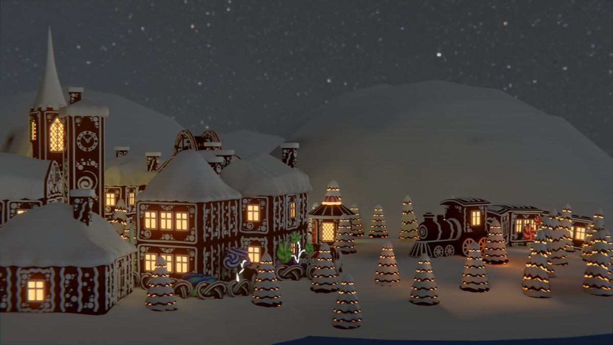 Low Poly Gingerbread Village by IGS