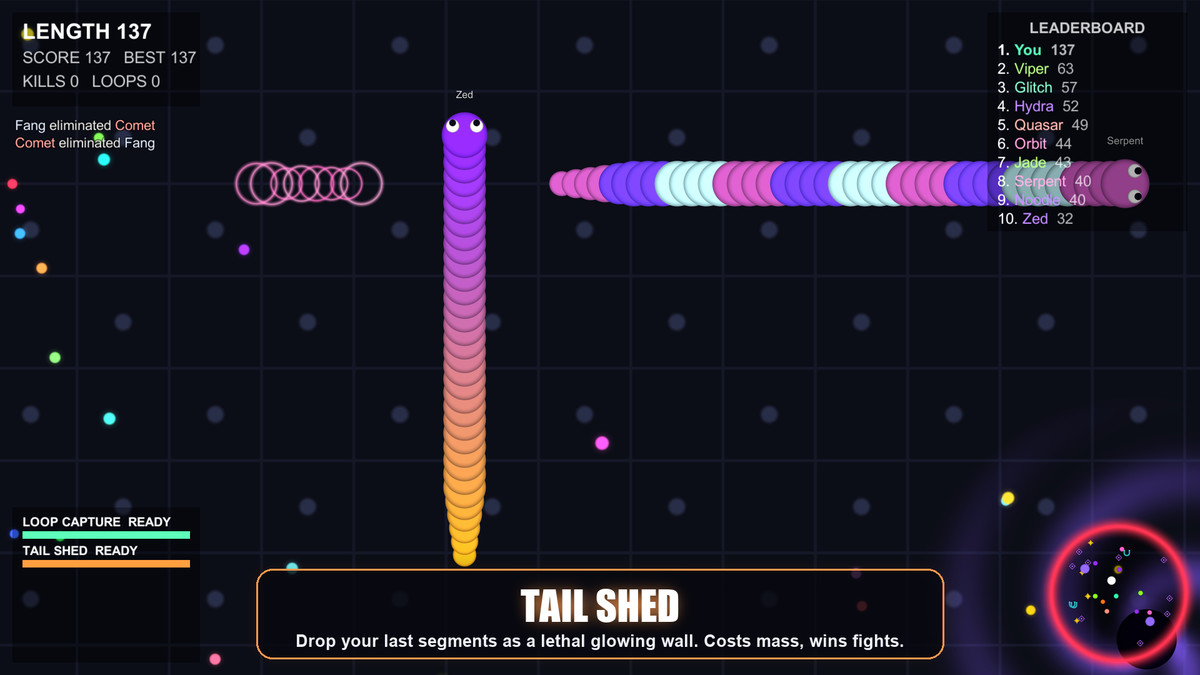 Coilz.io - Slither, Snake & Worm Arena Game