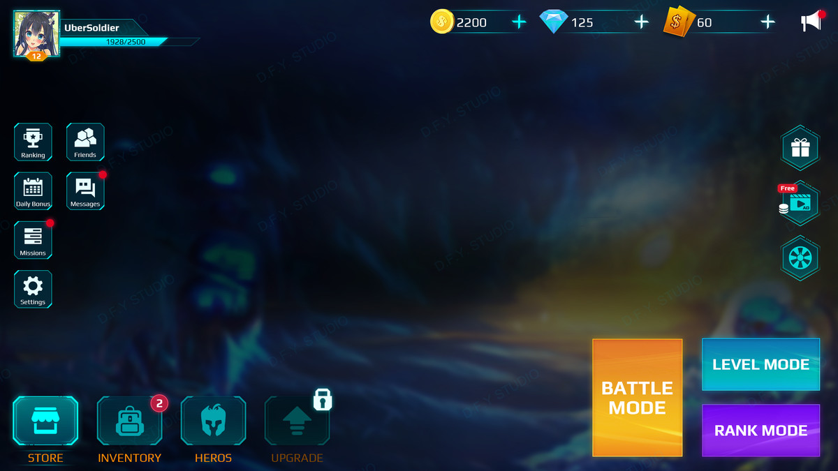 Sci-Fi Cyber UI Pro_Cyan Theme