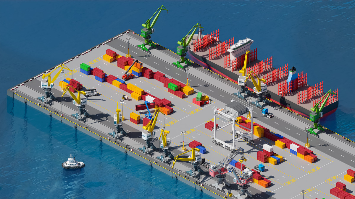 Port - Low Poly 3D Models Pack