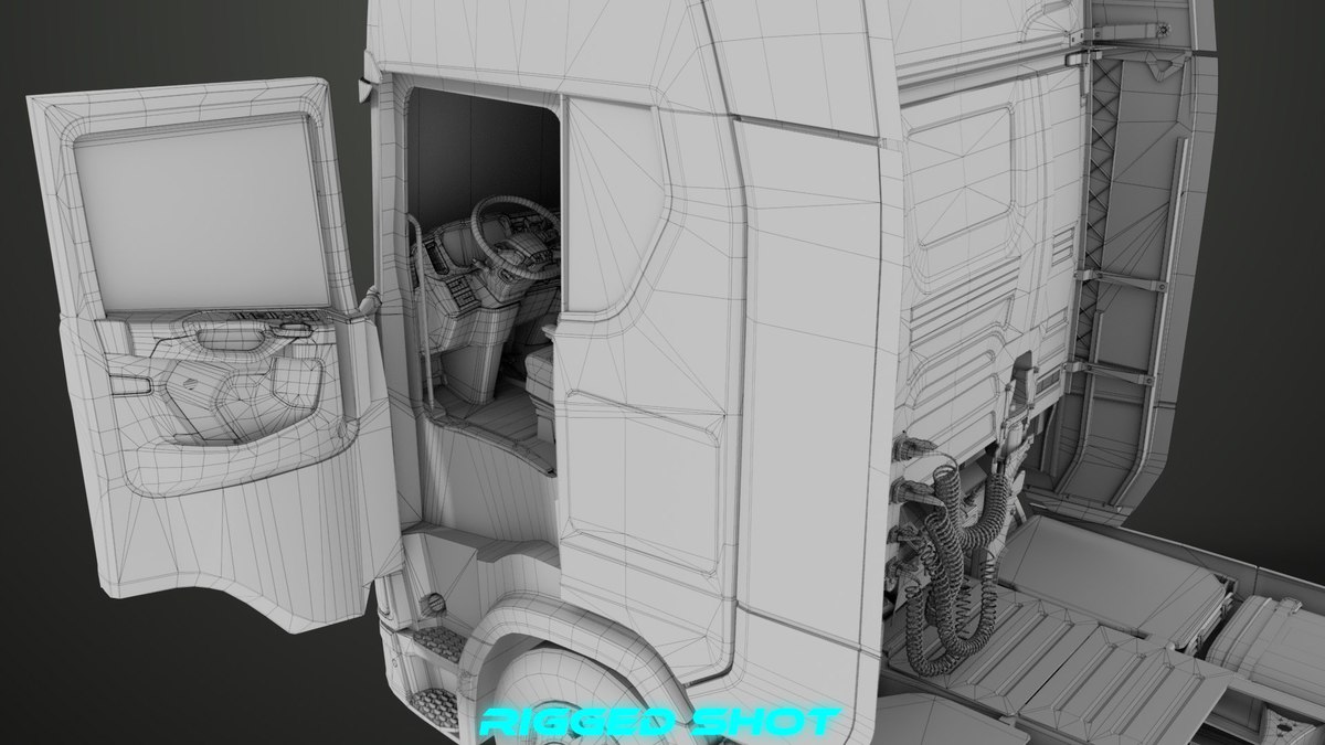 Heavy Truck Chassis 06 Interior URP HDRP Textures