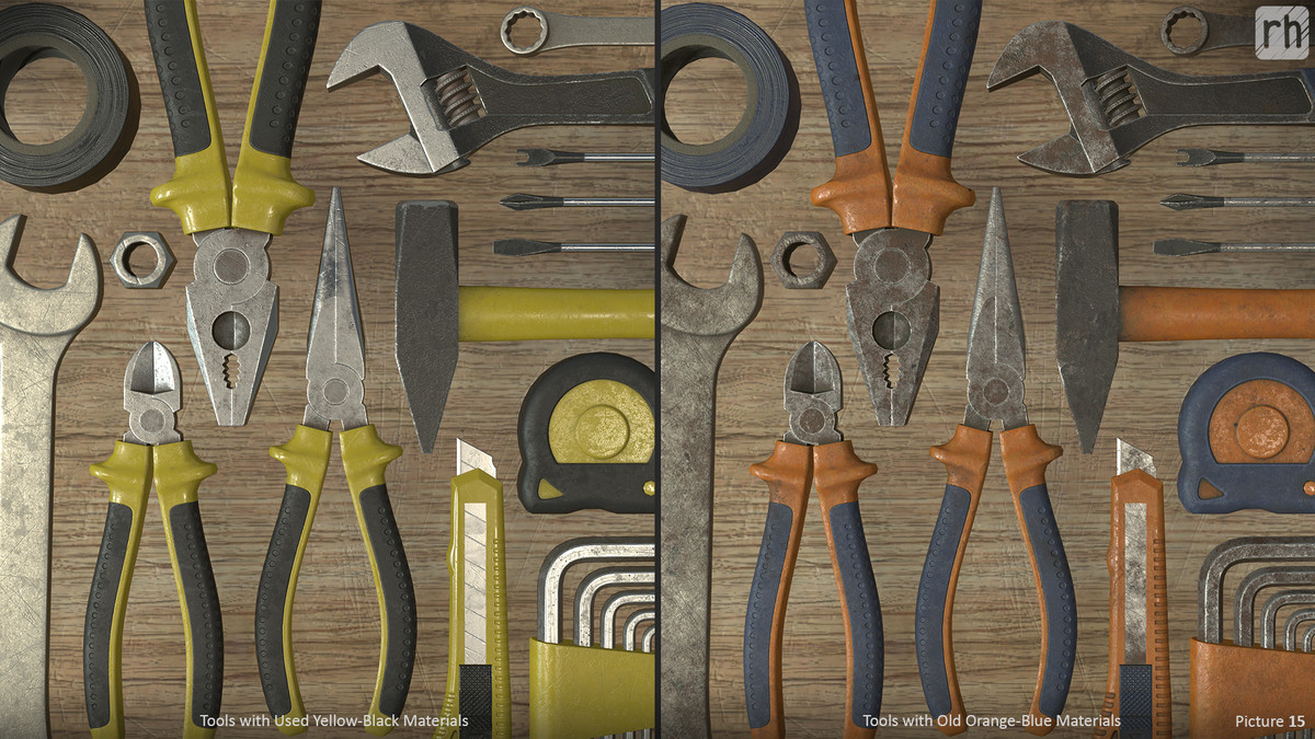 Workbench Hand Tools PBR Game-Ready Vol. 1