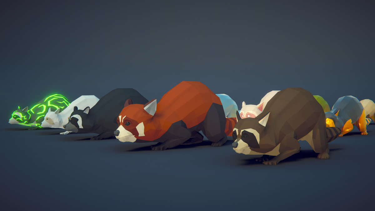 Poly Art: Raccoon