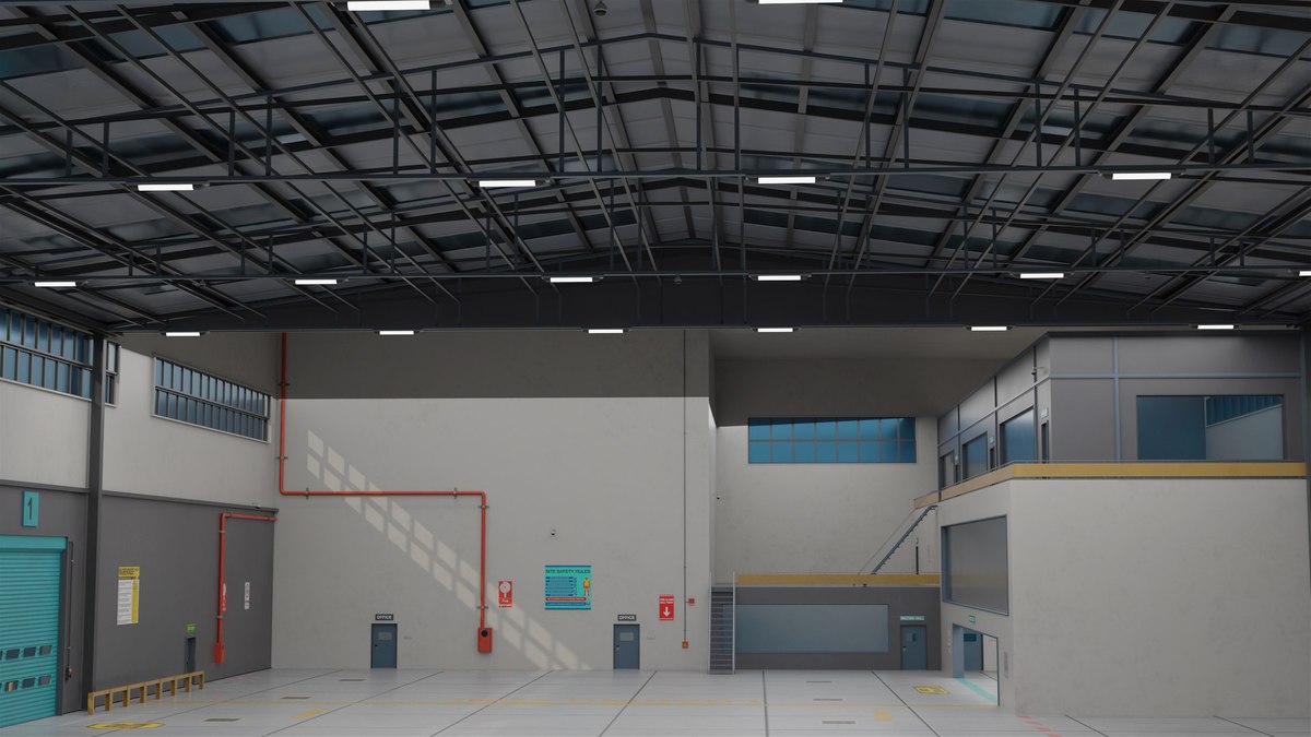 Logistic Cargo Warehouse Interior and Exterior URP HDRP Textures