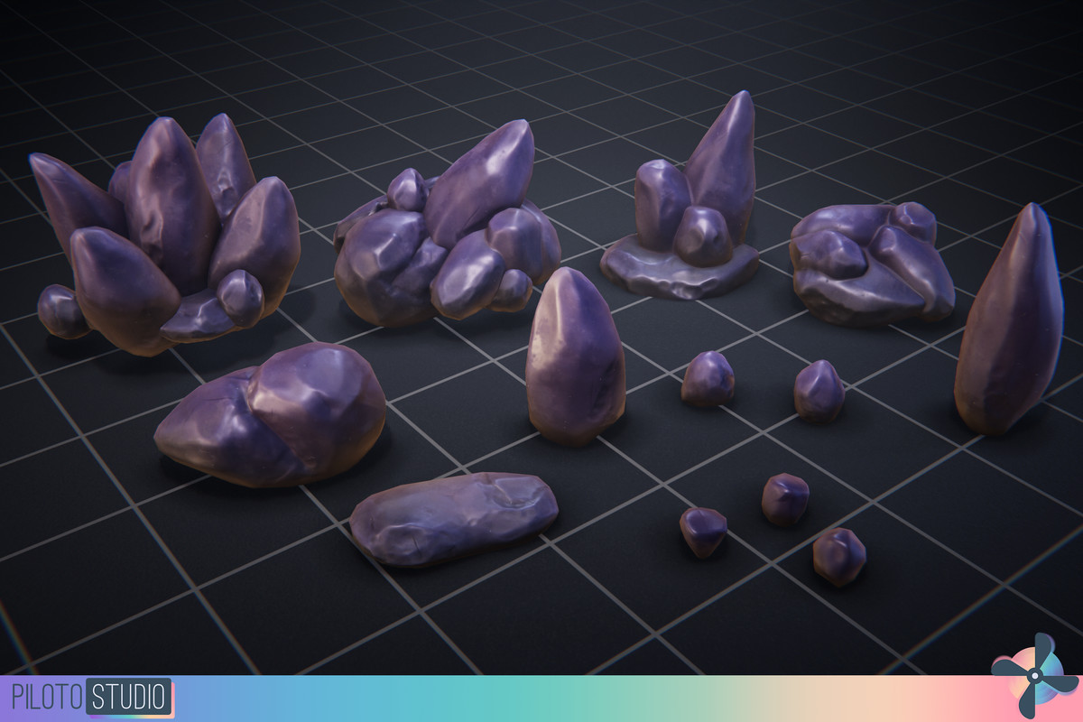 Stylized Crystals and Gems Megapack