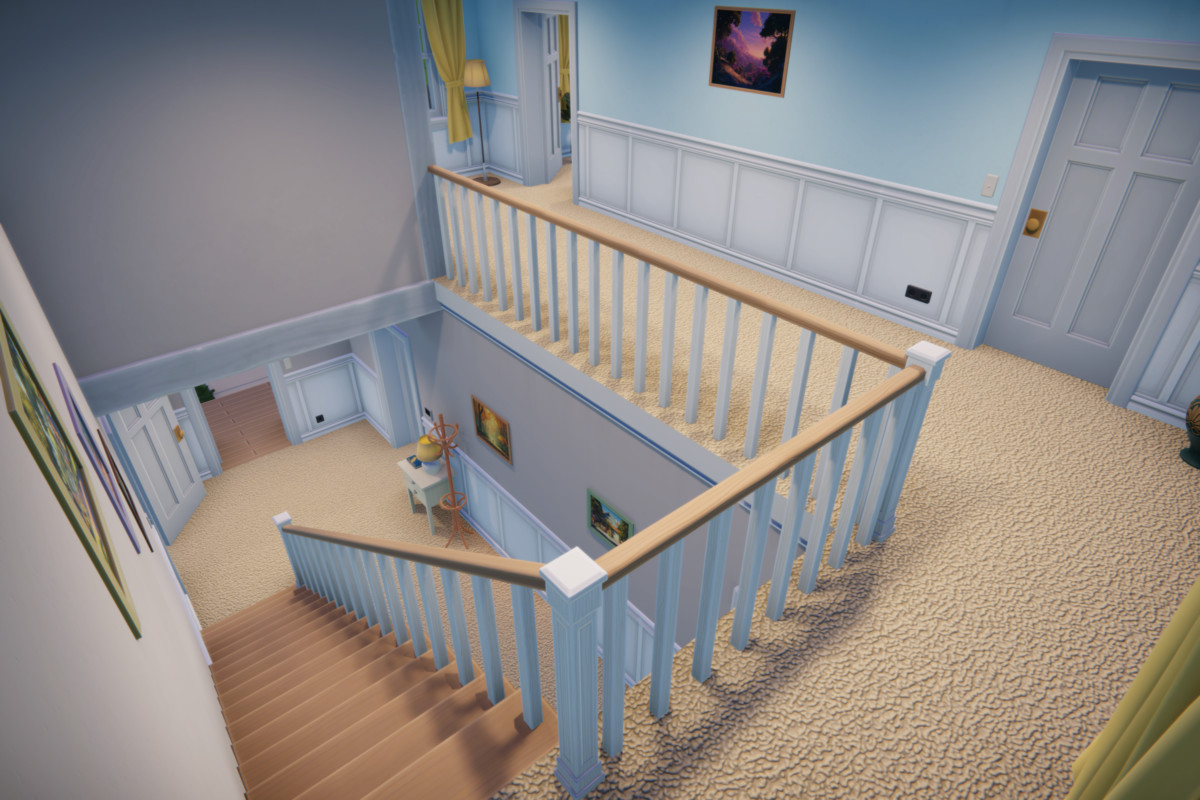 Stylized Cartoon House Interior & Exterior