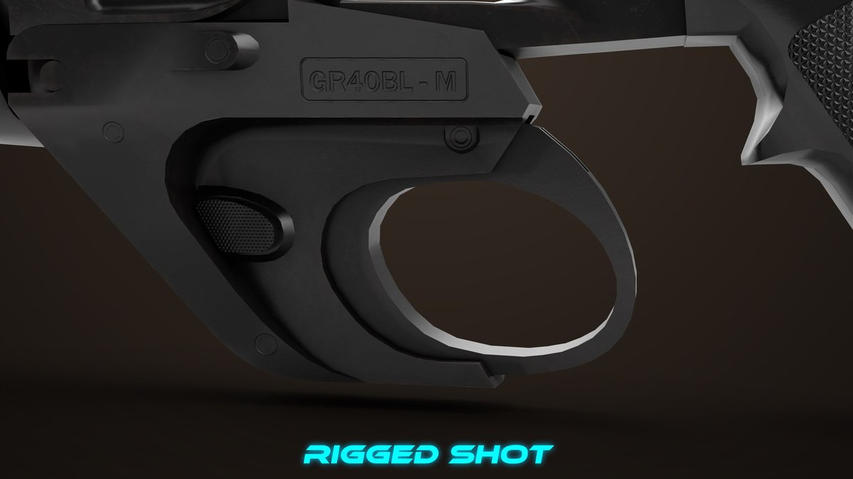 6 Grenade Launcher Black URP HDRP Textures