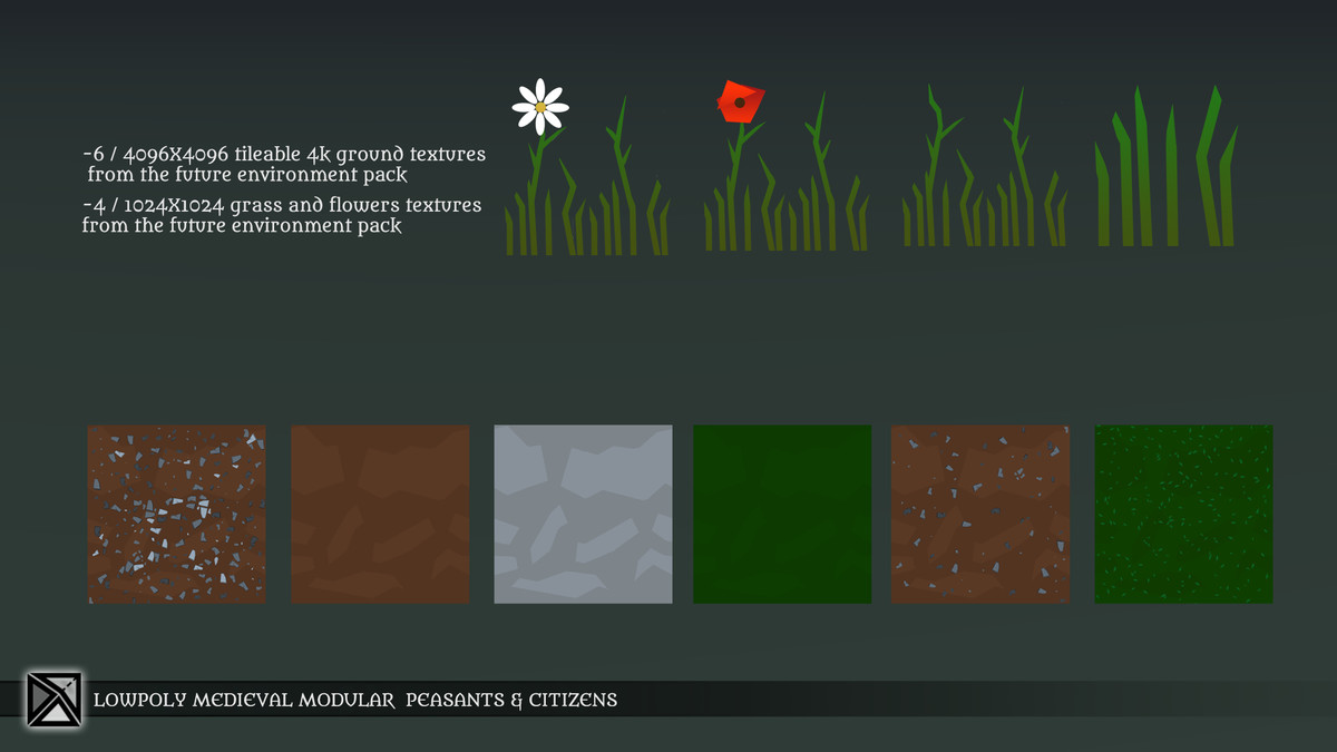 Lowpoly NPCs Bundle MEDIEVAL FANTASY SERIES