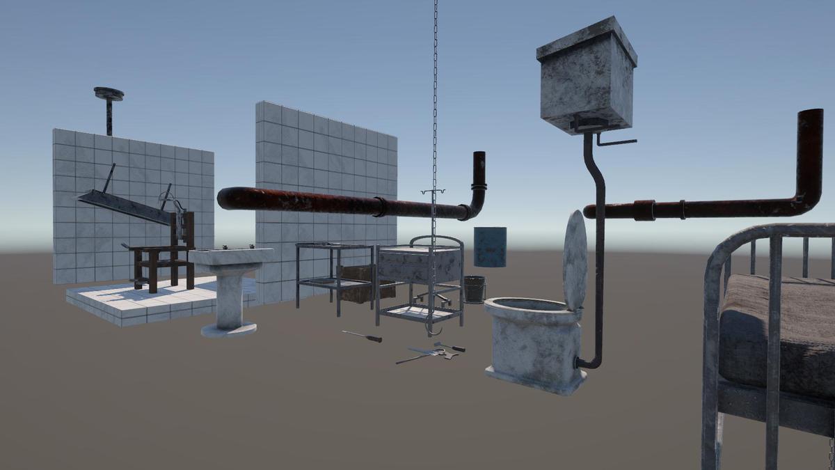 Horror Environment Pack URP – Interrogation Cell & Medical Props VFX