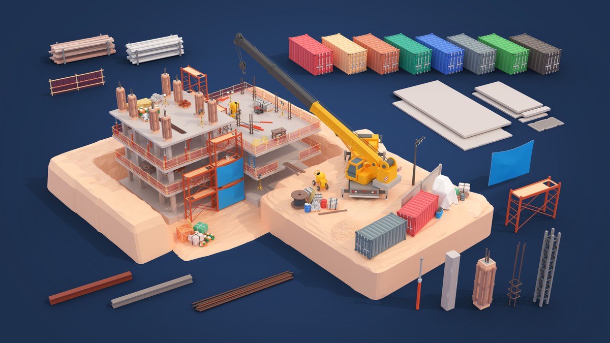 Construction - Low Poly 3D Models Pack