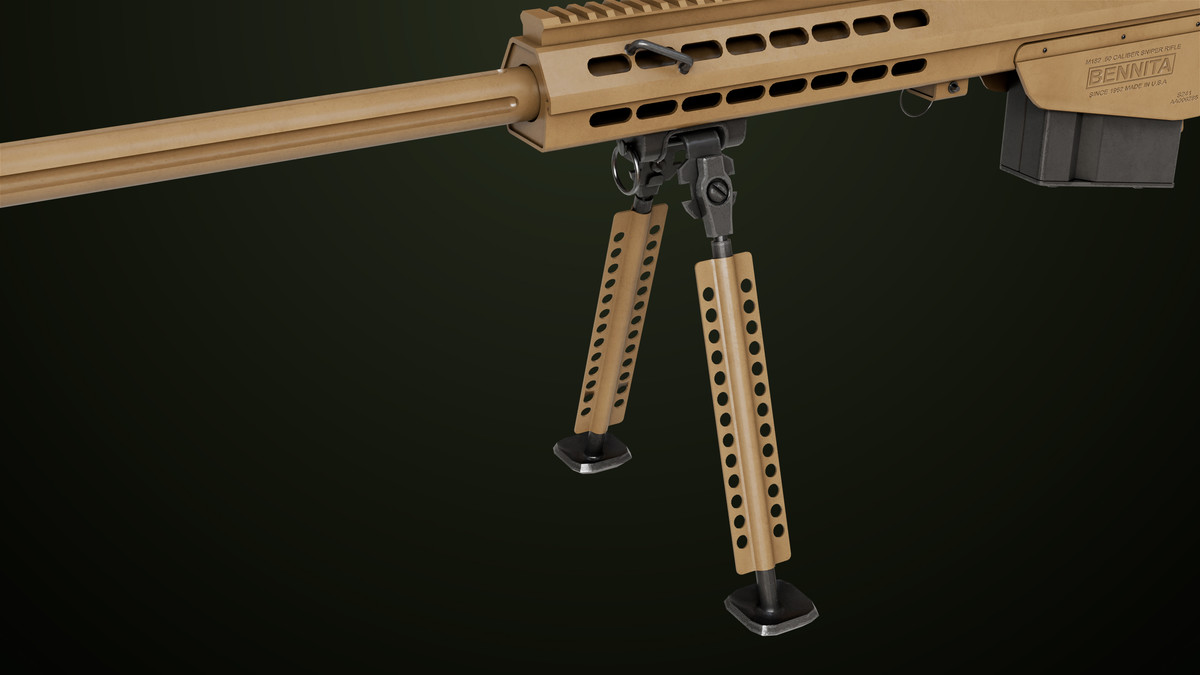 Sniper Rifle 02 Black and Sandal Single Map URP HDRP