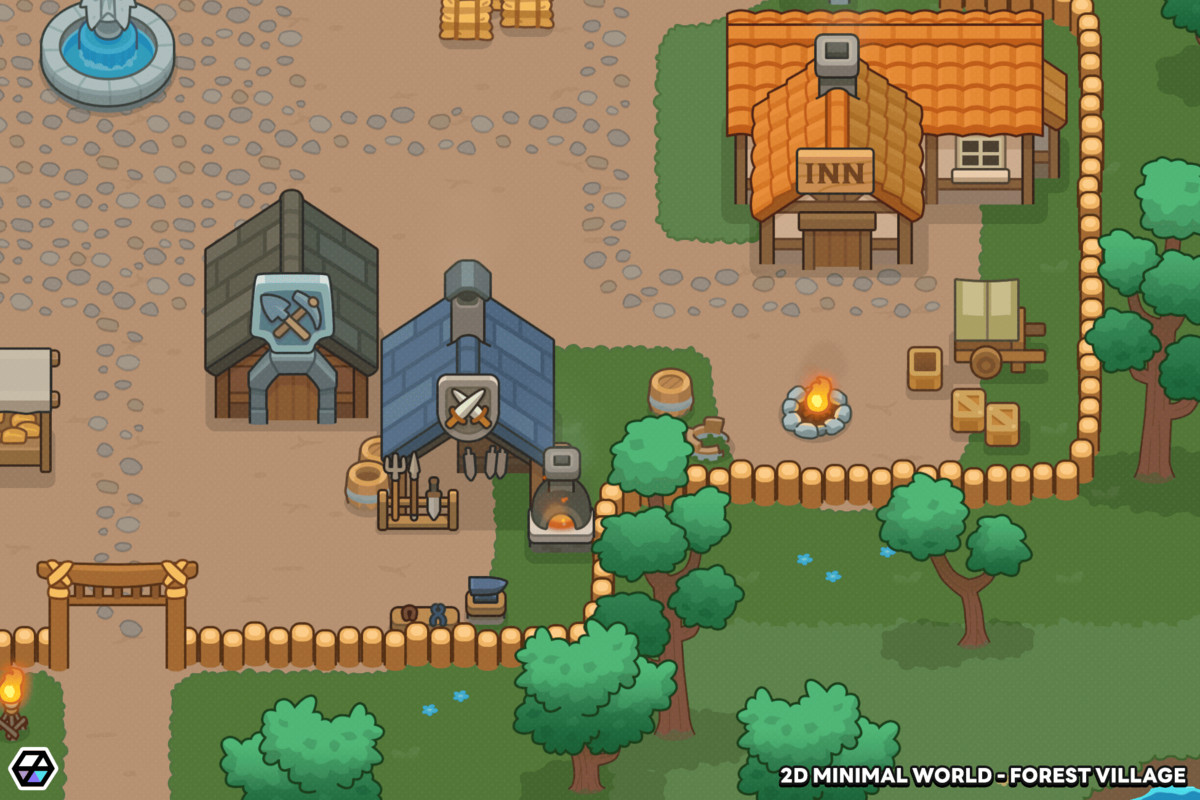 2D Minimal World - Forest Village