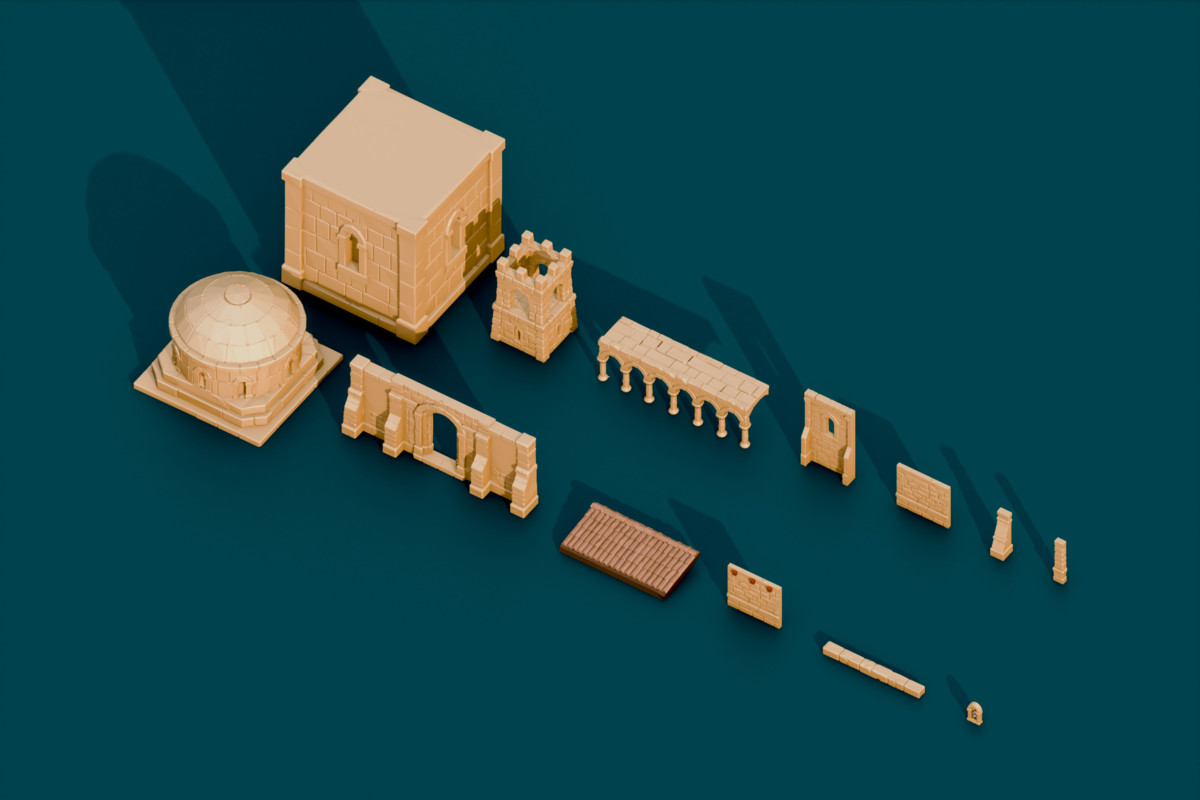 Low Poly Modular Medieval Building Kit