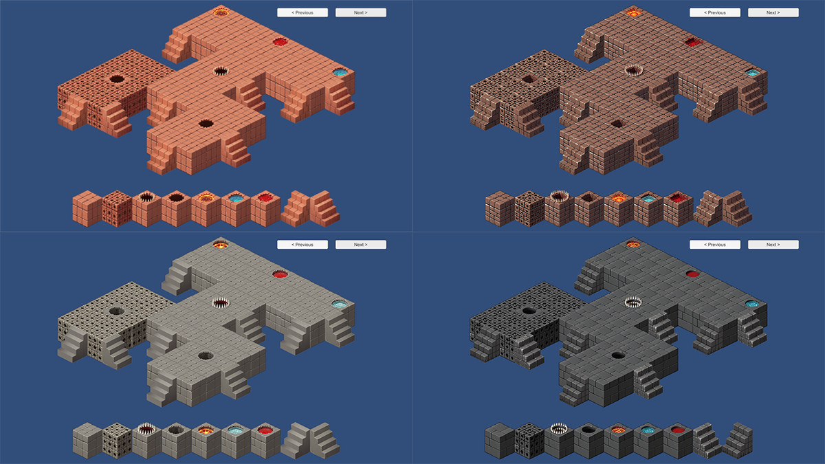 2D Isometric Modular Tileset – Brick & Plank