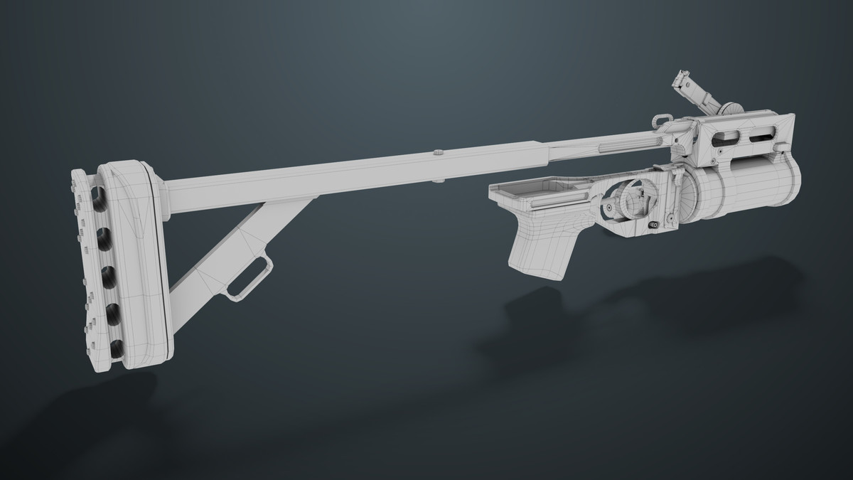 Grenade Launcher 03 Standalone Black URP HDRP Textures