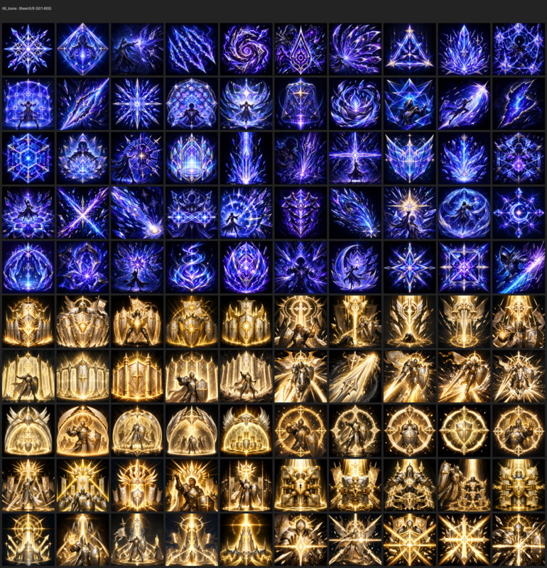 Fantasy RPG Skill Icon And Portrait 1650