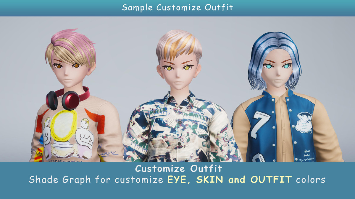Anime Male Dancer - Pack 14 (3 outfits)