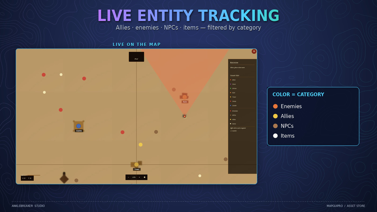 Map GUI Pro - Minimap, Map & Compass