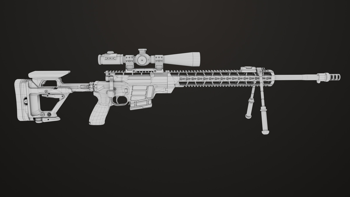 Sniper Rifle 04 Sandal URP HDRP Textures