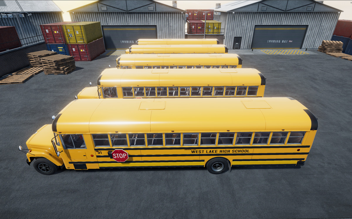 80s generic american school bus